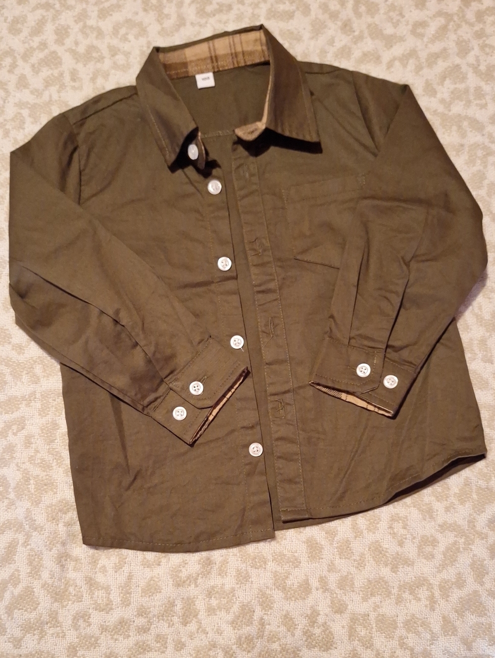 Olive Green Button-Up Shirt Jacket